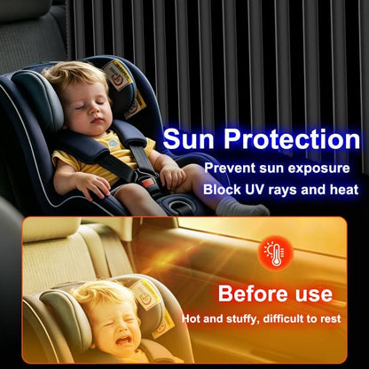 Magnetic Car Side Window Sun Shades for Breastfeeding, Taking a nap, Camping (Back Seat 4pcs)