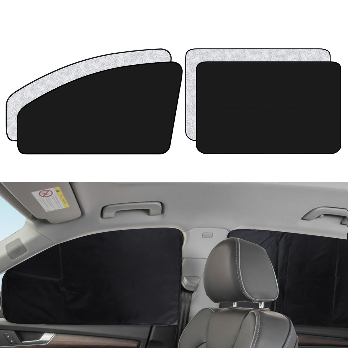 XCBYT Magnetic Car Window Shades for Side Window, 100% Blackout Privacy
