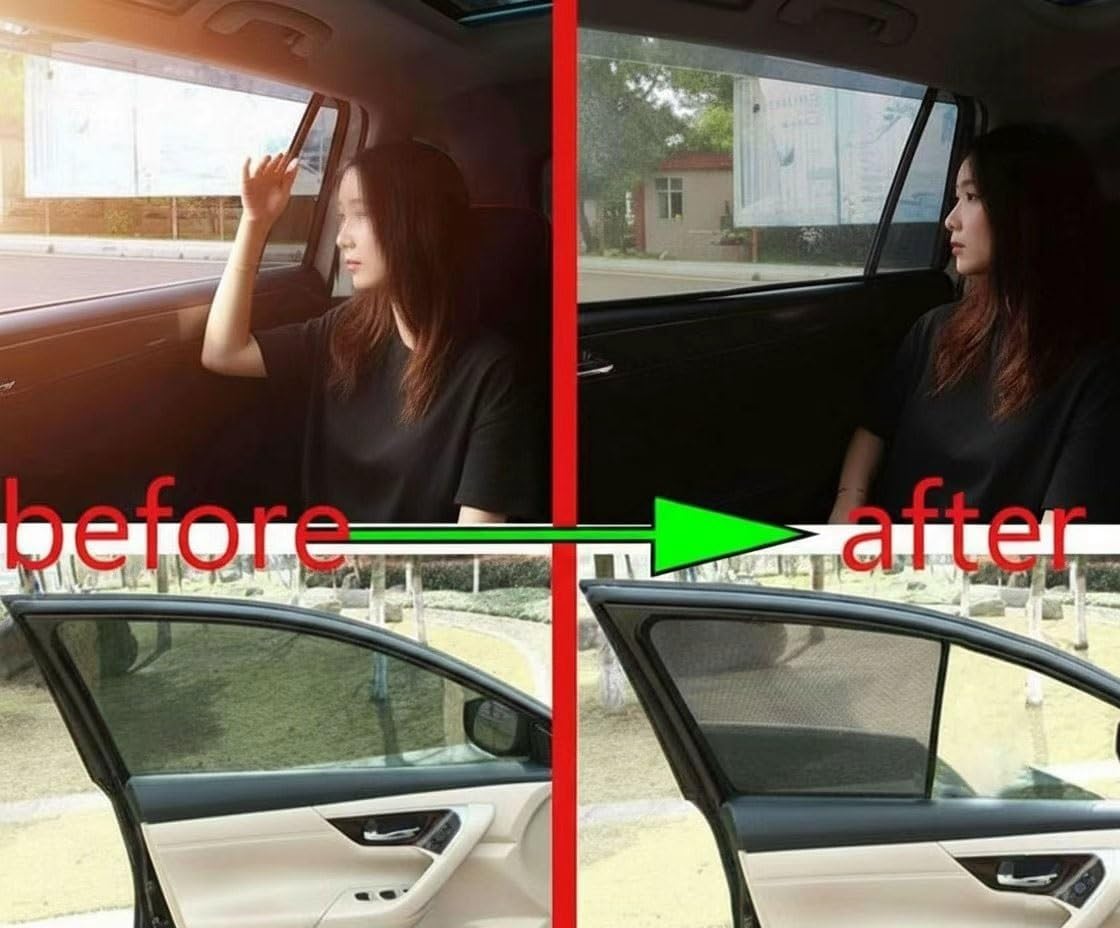Car Sun Shade Side Window Magnetic Shade for Camry XV50 2012-2017 Rear 2pcs