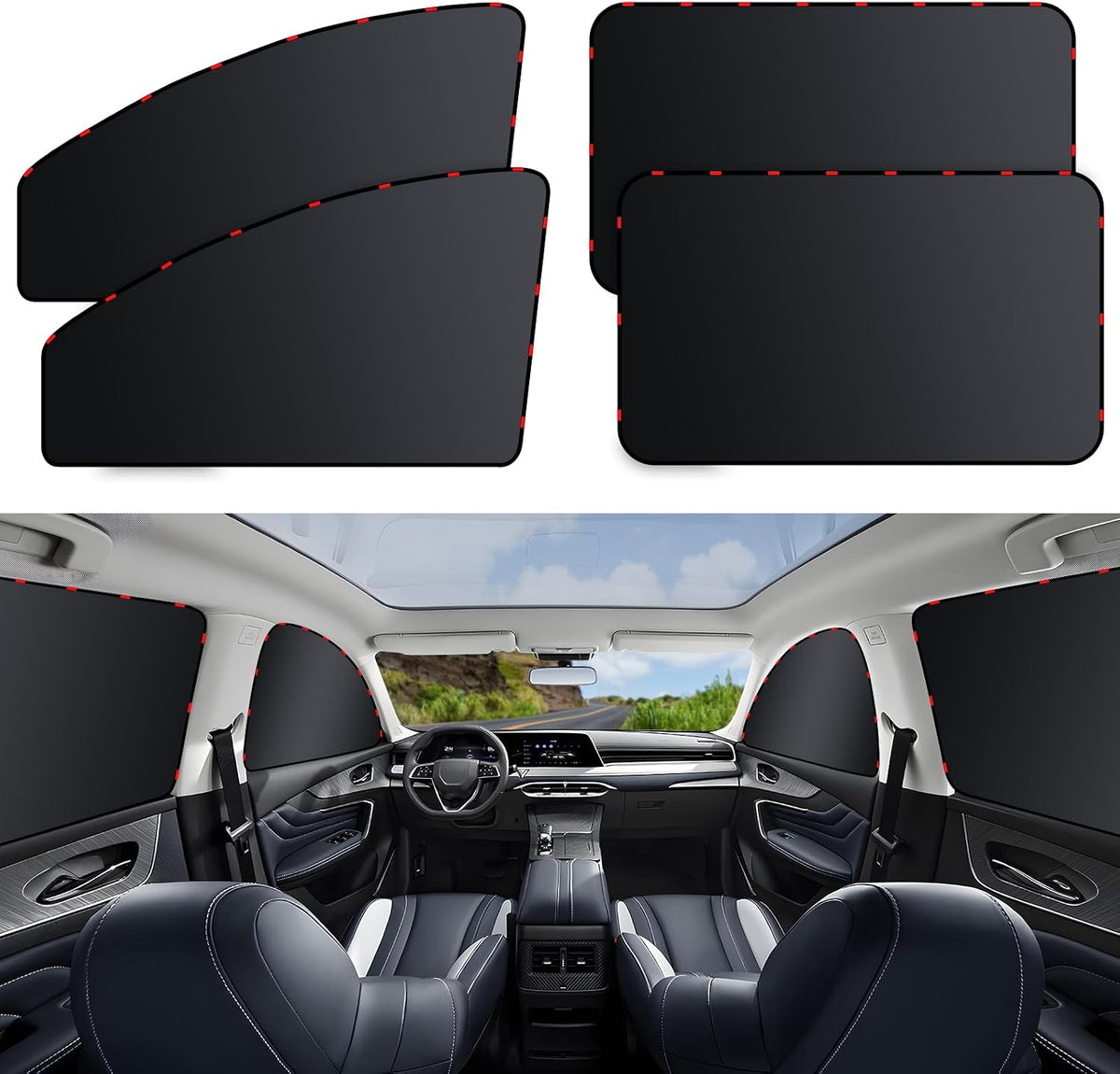 ZATOOTO Magnetic Car Window Shades for Side Window Sun Shade, Full Blackout