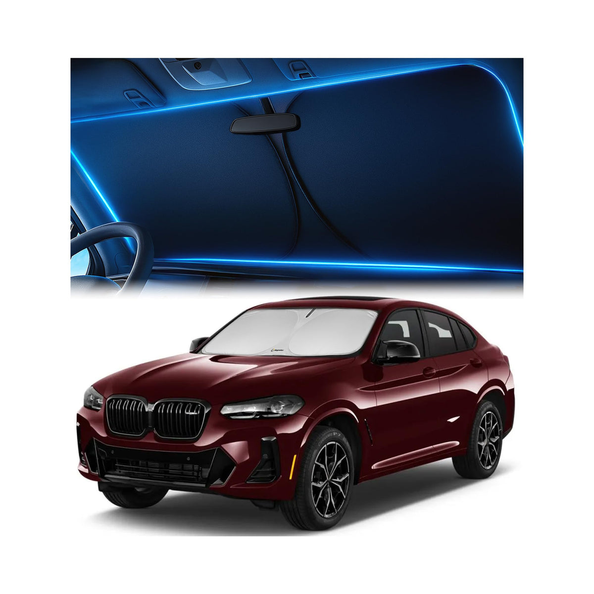 Magnelex Windshield Sun Shade for Kia K5 2021-2026 / Hyundai Sonata 2020-2026, Foldable Car Window Sunshade, Heat & UV Visor Cover, Reflective Front Shades Accessories