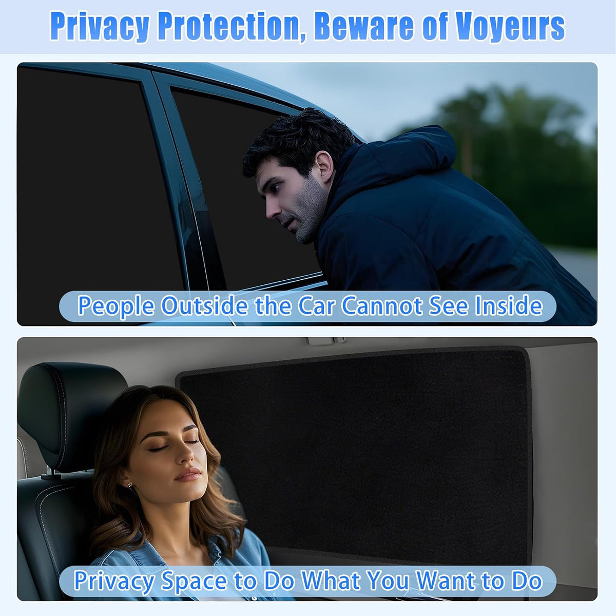 ZATOOTO Magnetic Car Window Shades 4PCS, Car Window Covers Ultimate Privacy