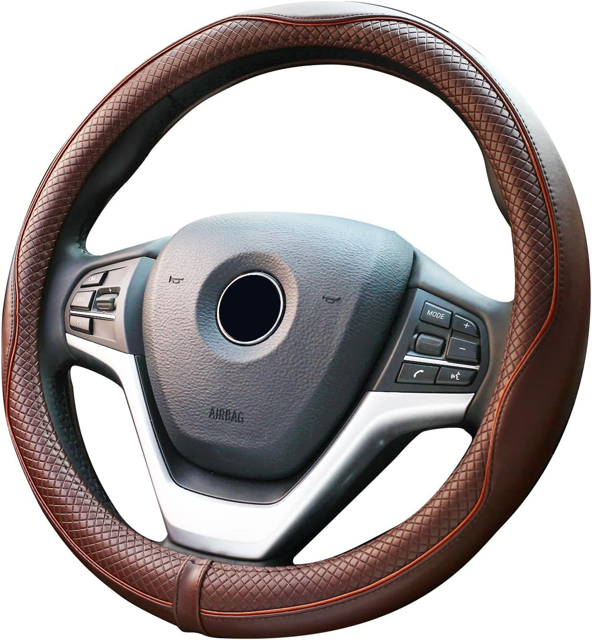 Valleycomfy Steering Wheel Covers Universal 15.75 inch - Genuine Leather