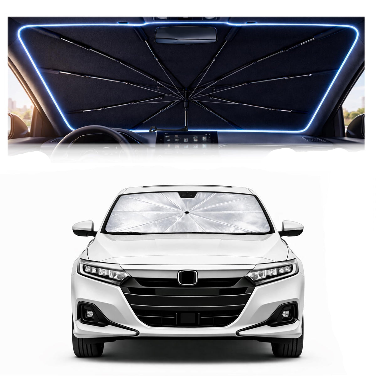 Car Windshield Sun Shade Umbrella for Mercedes Benz GLE 2020-2026