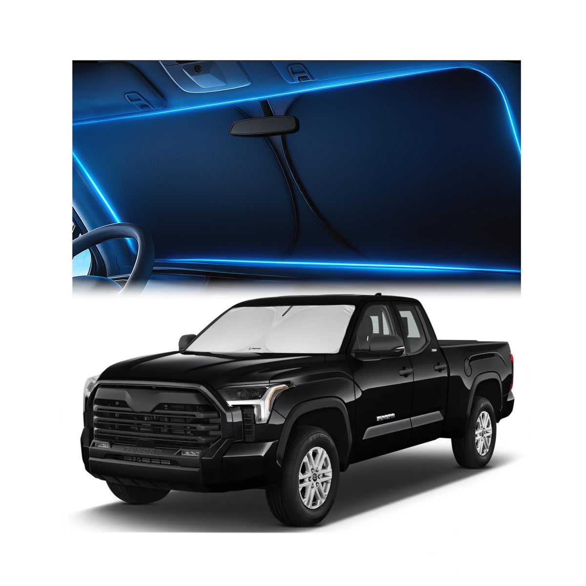 Magnelex Windshield Sun Shade for Kia K5 2021-2026 / Hyundai Sonata 2020-2026, Foldable Car Window Sunshade, Heat & UV Visor Cover, Reflective Front Shades Accessories