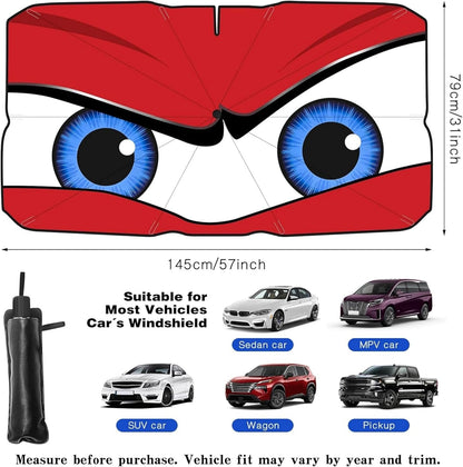 Car Windshield Sun Shade Umbrella, Univeral Fit Mid-Large Sedan & SUV