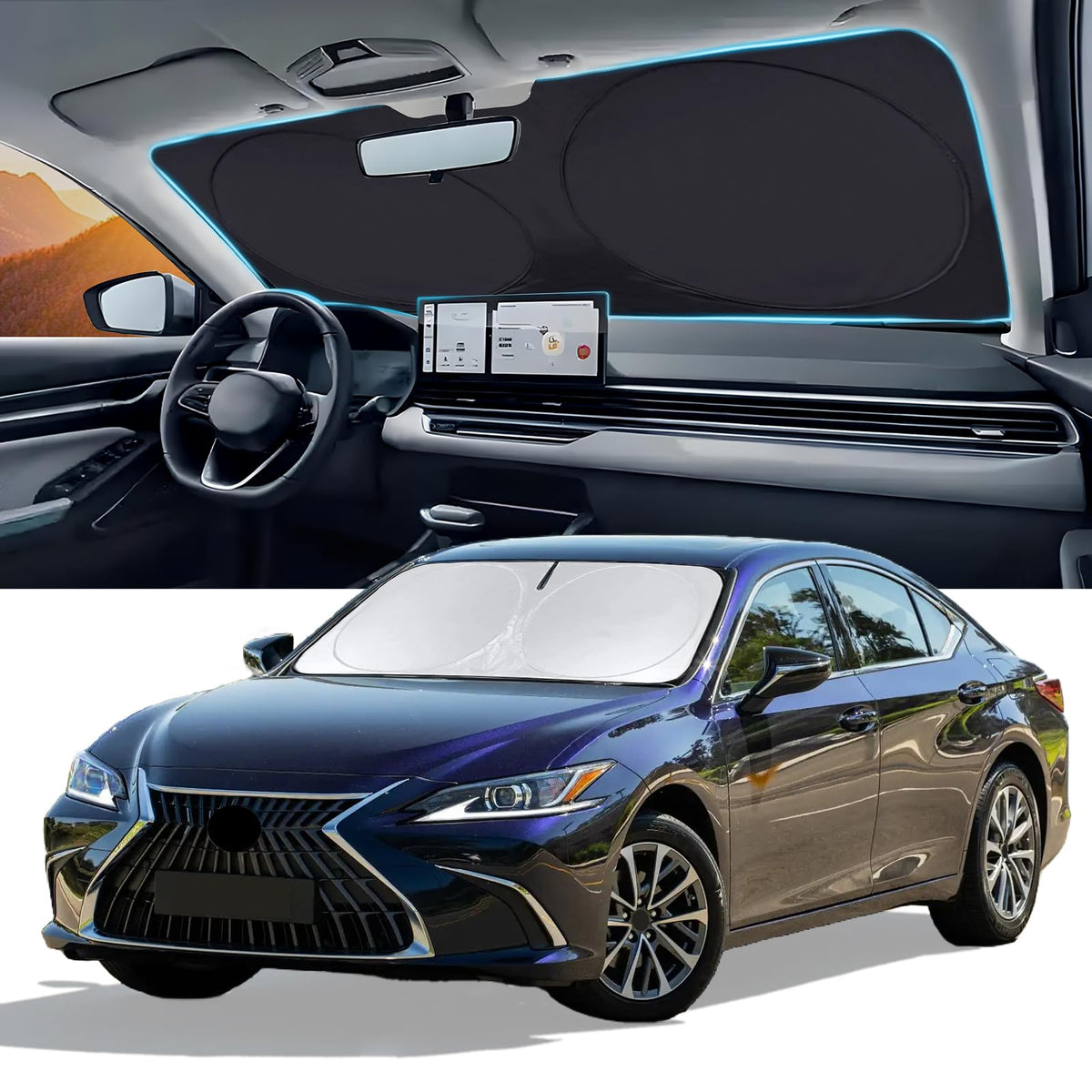 Sun Shade for Audi A4 A5 Sportback S5 RS5 2018-2027 Windshield Sunshade