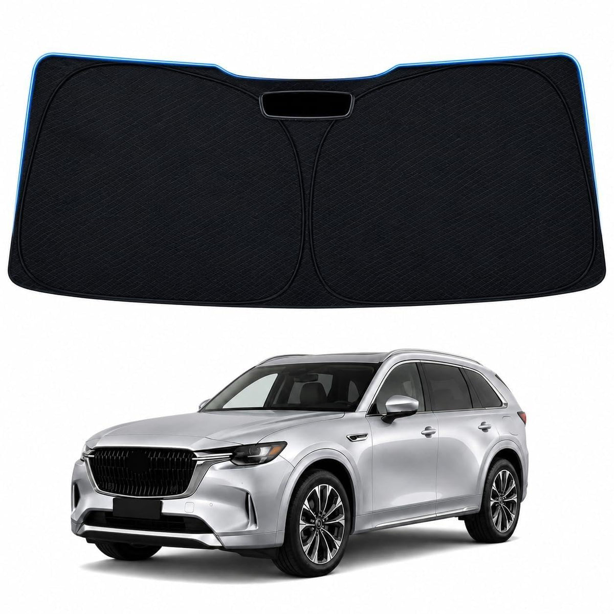 Zanch Custom Windshield Sun Shade for Nissan Altima 2019-2026, 7-Layer UV & Heat Block, 3D Laser Scanned, Interior Protection, Keep Car Cooler, Foldable Car Accessories
