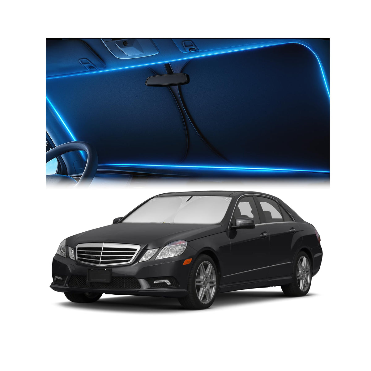 Magnelex Windshield Sun Shade for Kia K5 2021-2026 / Hyundai Sonata 2020-2026, Foldable Car Window Sunshade, Heat & UV Visor Cover, Reflective Front Shades Accessories
