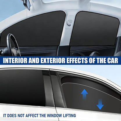 Car Window Shades 4 Pack,99% Blackout Car Privacy Curtains for Side Windows,Magnetic Sun Shade Covers Keep Vehicle Cooler for Breastfeeding,Napping,Camping - Easy Install for Most SUV,Sedan,Truck