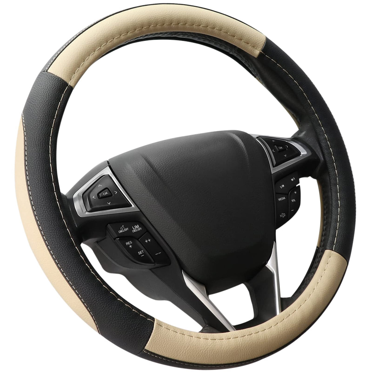 SEG Direct Car Steering Wheel Cover for Prius Civic Model 3 / Y 14"-14.25"