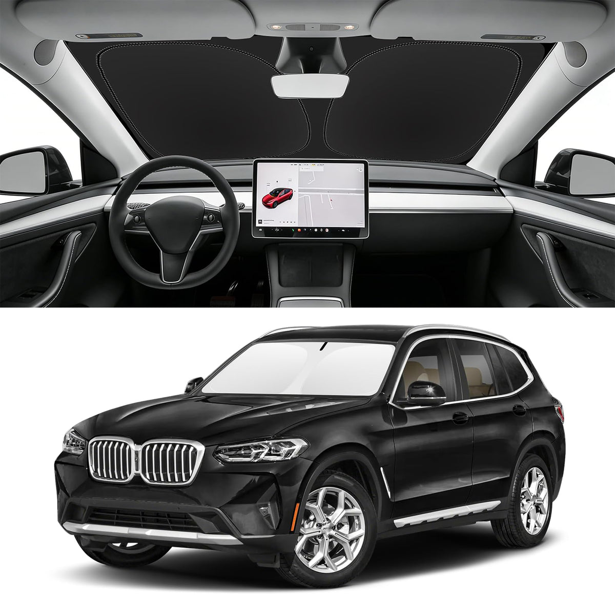 Custom Fit Windshield Sun Shade for BMW X1 2016-2026