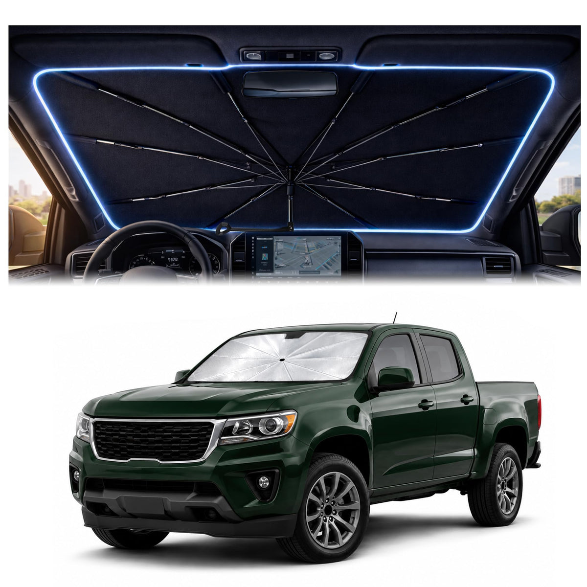 Car Windshield Sun Shade Umbrella for Mercedes Benz GLE 2020-2026