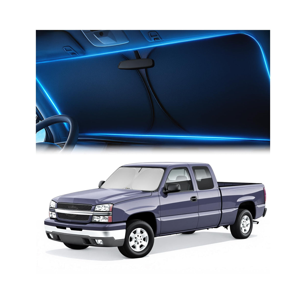 Magnelex Windshield Sun Shade for Kia K5 2021-2026 / Hyundai Sonata 2020-2026, Foldable Car Window Sunshade, Heat & UV Visor Cover, Reflective Front Shades Accessories