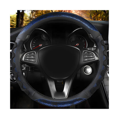 Car Steering Wheel Cover, 15 Inch Anti-Slip Steering Wheel Cover Protector with 3D Honeycomb Design, Universal Steering Wheel Covers for Cars Truck SUV, Car Accessories (Red)