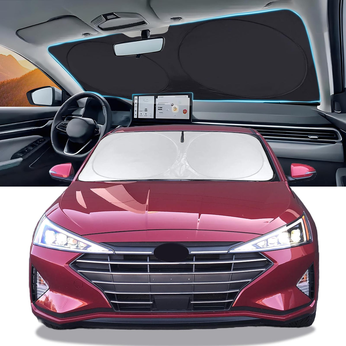 Sun Shade for Audi A4 A5 Sportback S5 RS5 2018-2027 Windshield Sunshade