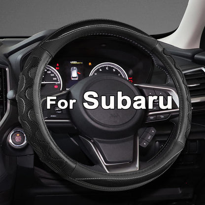 GIANT PANDA Customized Auto Steering Wheel Cover for Subaru Forester, Car Steering Wheel Cover for Subaru Outback and Crosstrek - Solid Black