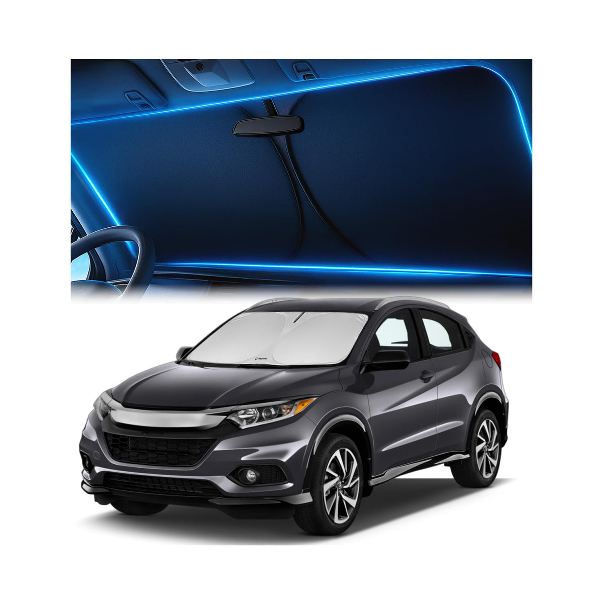 Magnelex Windshield Sun Shade for Kia K5 2021-2026 / Hyundai Sonata 2020-2026, Foldable Car Window Sunshade, Heat & UV Visor Cover, Reflective Front Shades Accessories