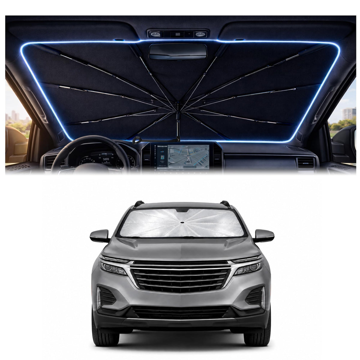 Car Windshield Sun Shade Umbrella for Mercedes Benz GLE 2020-2026