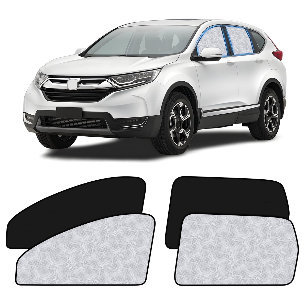 ZATOOTO Magnetic Car Window Shade for Side Window Car Privacy Curtains 4pcs