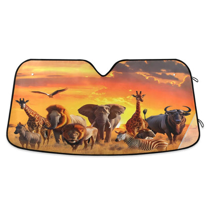 Sea Turtle Teal Windshield Sun Shade for Car Auto SUV Truck Foldable Front Window Sunshade Sun Visor Protector Block UV Rays Reflect Heat, 55" x 28"