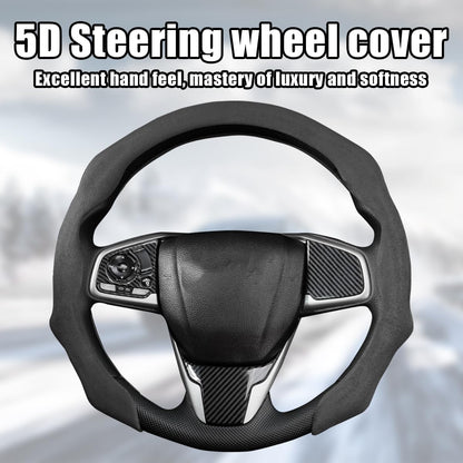 Mandark 15 Inch Car Steering Wheel Cover, Non-Slip, Black
