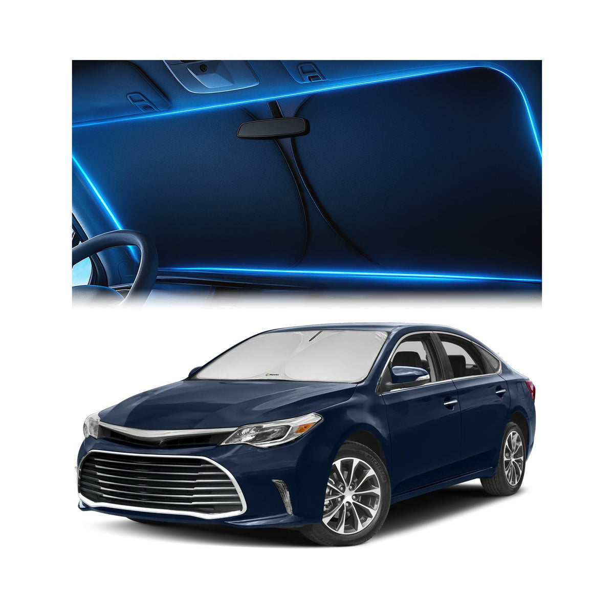 Magnelex Windshield Sun Shade for Kia K5 2021-2026 / Hyundai Sonata 2020-2026, Foldable Car Window Sunshade, Heat & UV Visor Cover, Reflective Front Shades Accessories