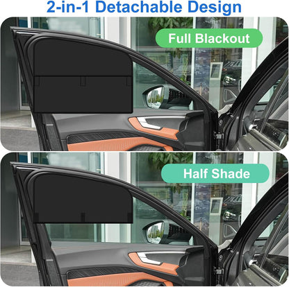 Magnetic Car Side Window Shades,2 Pack Front Driver Side Window Sun Shade