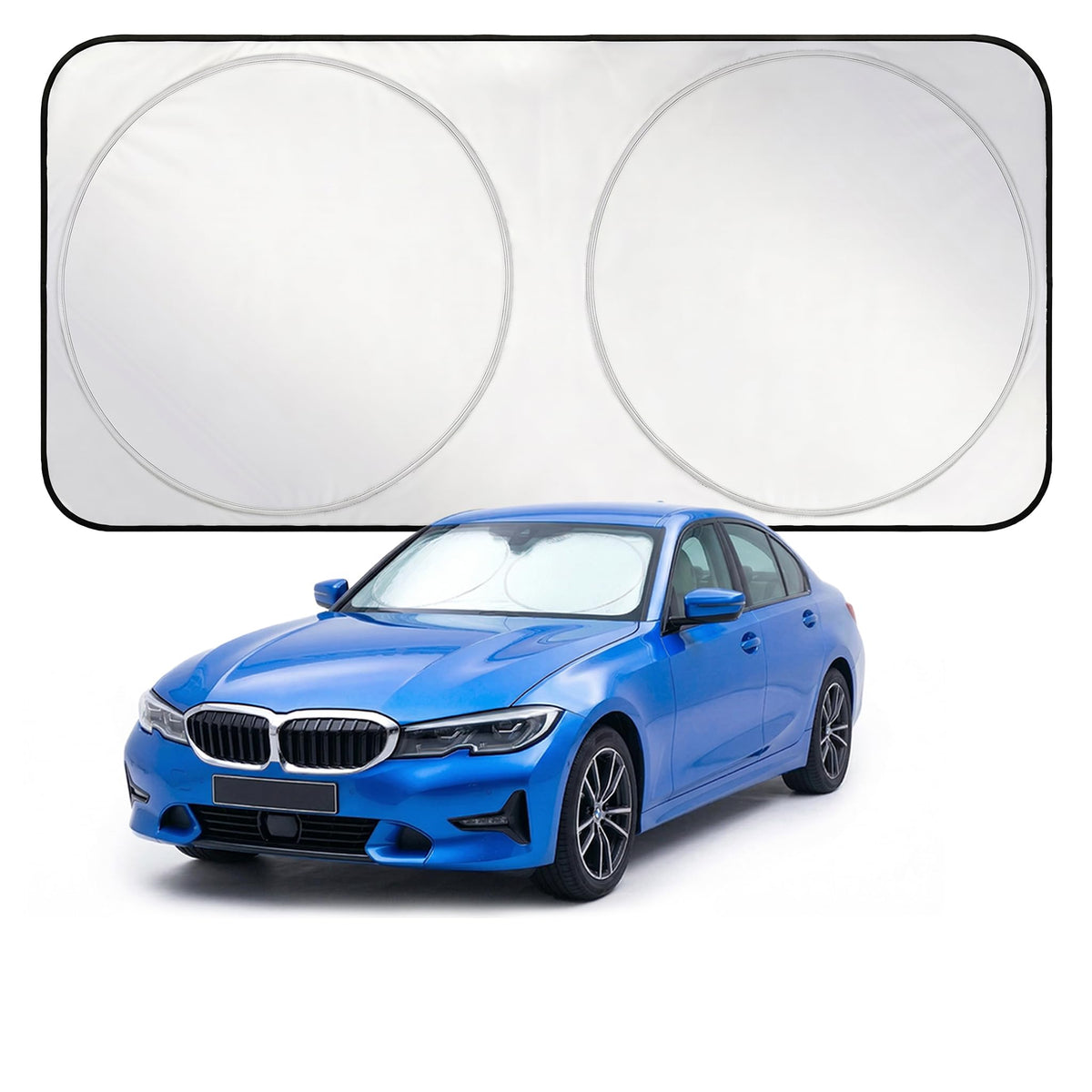 EzyShade Car Windshield Sun Shade. See Vehicle Size-Chart. Medium (M) Size