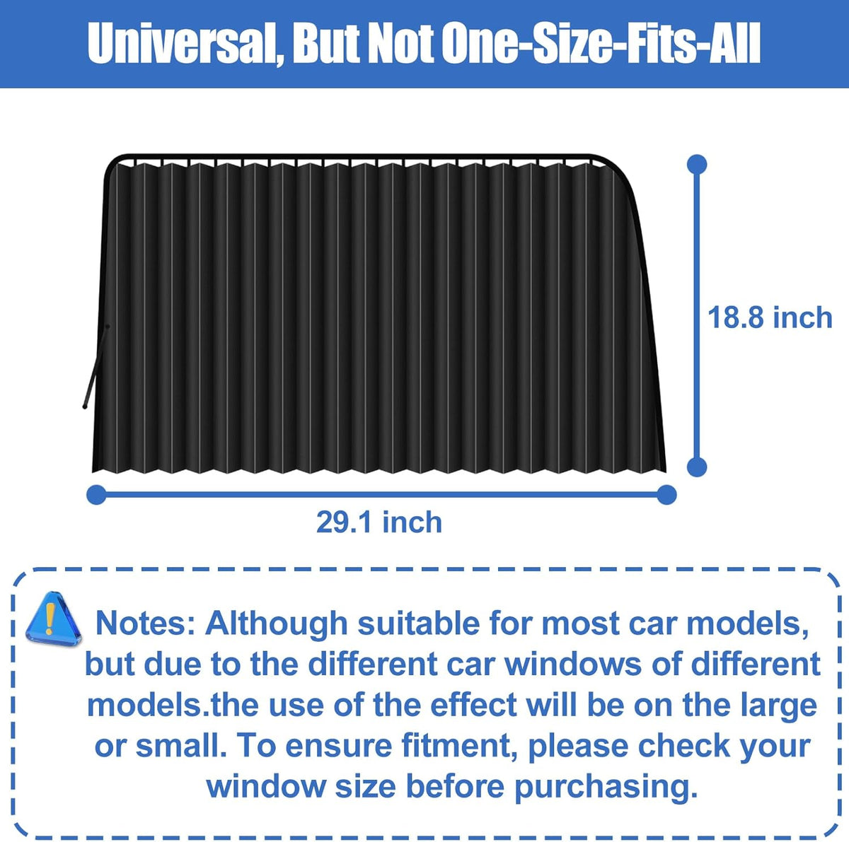 XCBYT Magnetic Car Window Curtains for Side Window, 100% Blackout Privacy