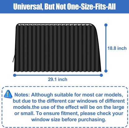 XCBYT Magnetic Car Window Curtains for Side Window, 100% Blackout Privacy