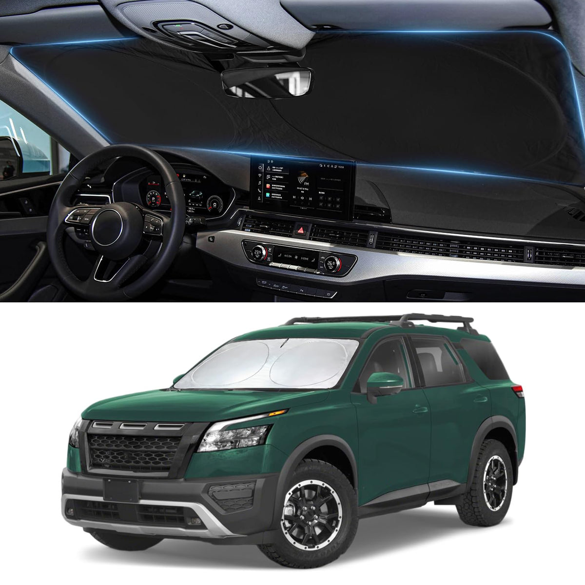 Windshield Sun Shade for Chevrolet Chevy Traverse LS, LT 2018-2026 Sunshade
