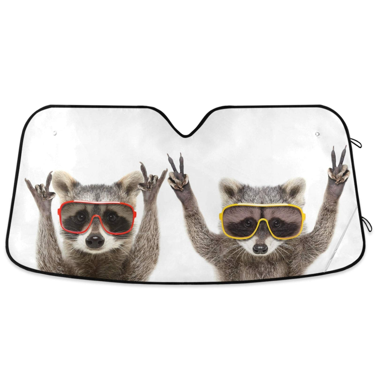 Black Leopard Car Windshield Sun Shade African Animal Skin Print Foldable UV Ray Sun Visor Protector Sunshade to Keep Your Vehicle Cool (51" x 27")