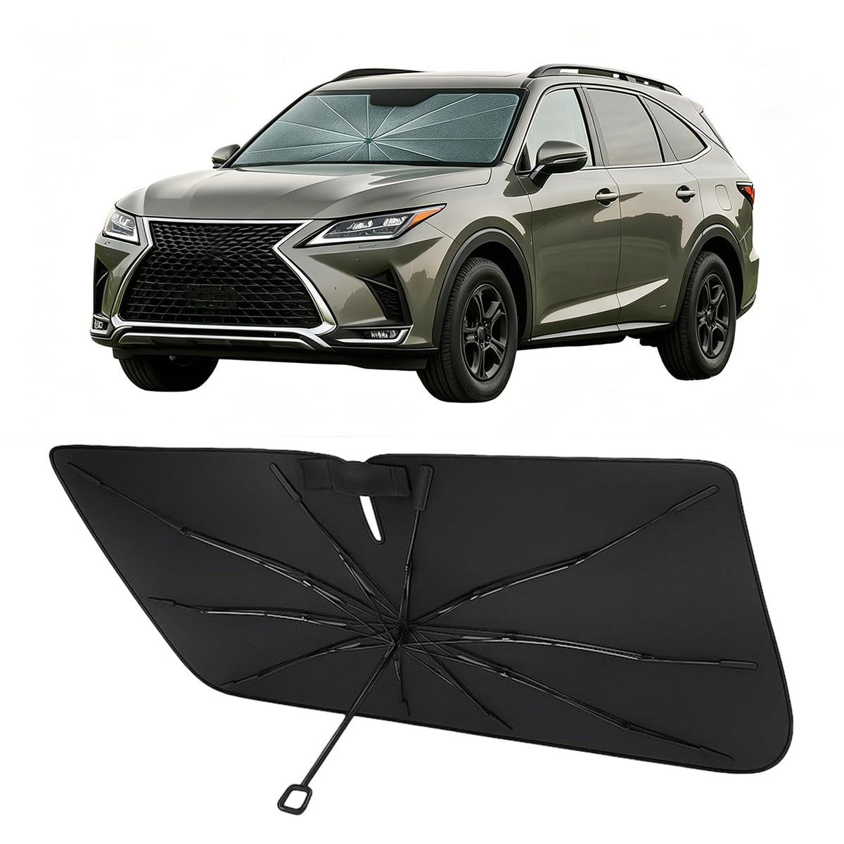 Proadsy Custom Fit Windshield Sun Shade Umbrella for 2023-2026 Honda Accord