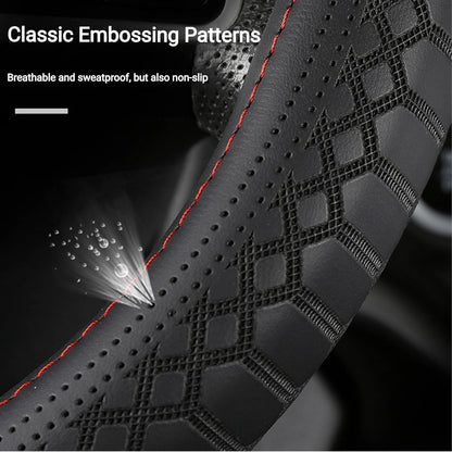 18 Inch Steering Wheel Cover for Semi Trucks - Premium Soft-Touch Faux Leather with No-Slip Grip, Fits Big Rig, RV & 18 Wheeler (Black, 18 inch)
