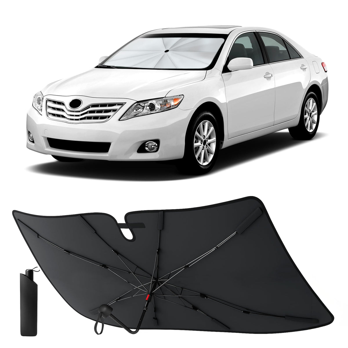 Econour Windshields Sun Shade for Car, Foldable Car Sunshade & Window Tint