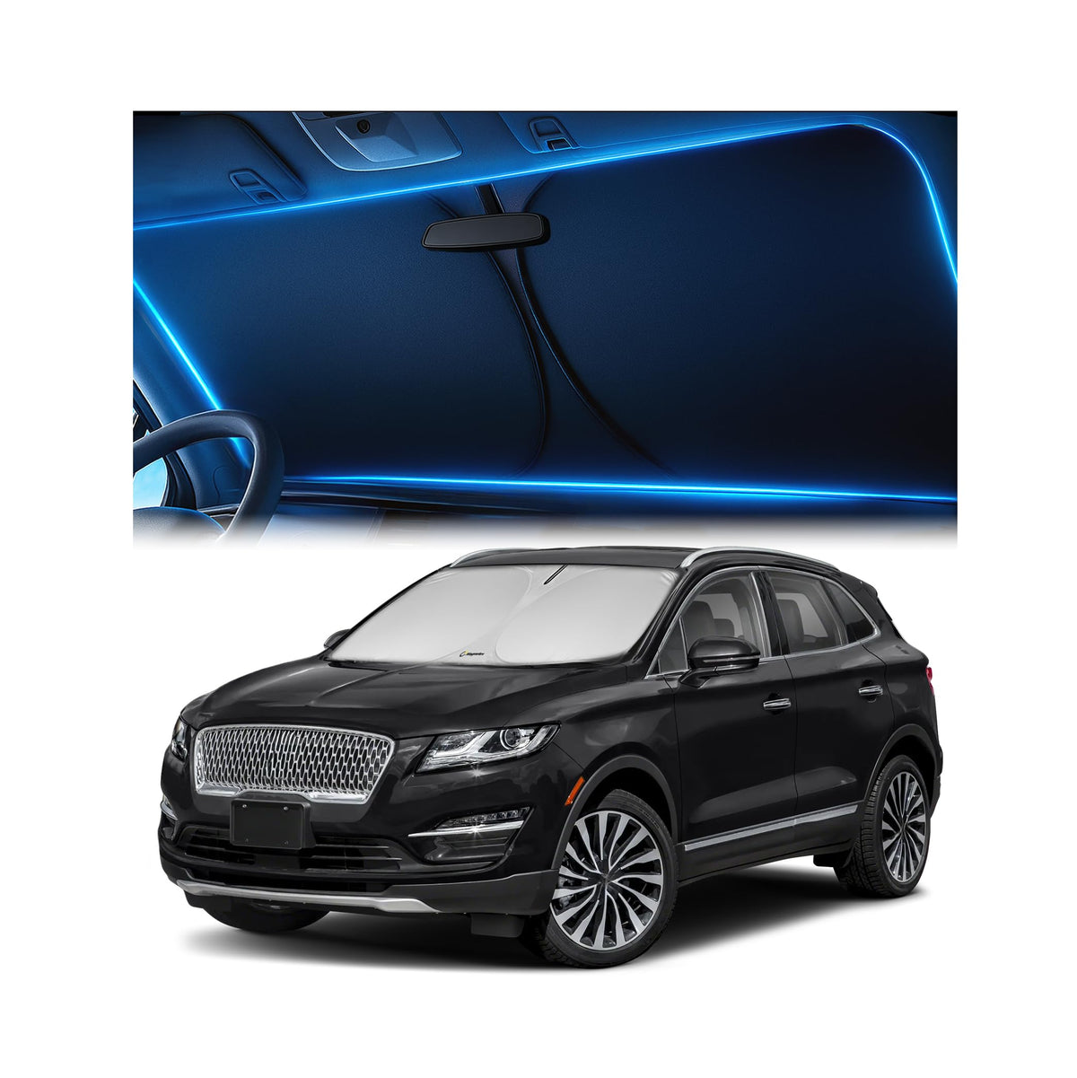 Magnelex Windshield Sun Shade for Kia K5 2021-2026 / Hyundai Sonata 2020-2026, Foldable Car Window Sunshade, Heat & UV Visor Cover, Reflective Front Shades Accessories