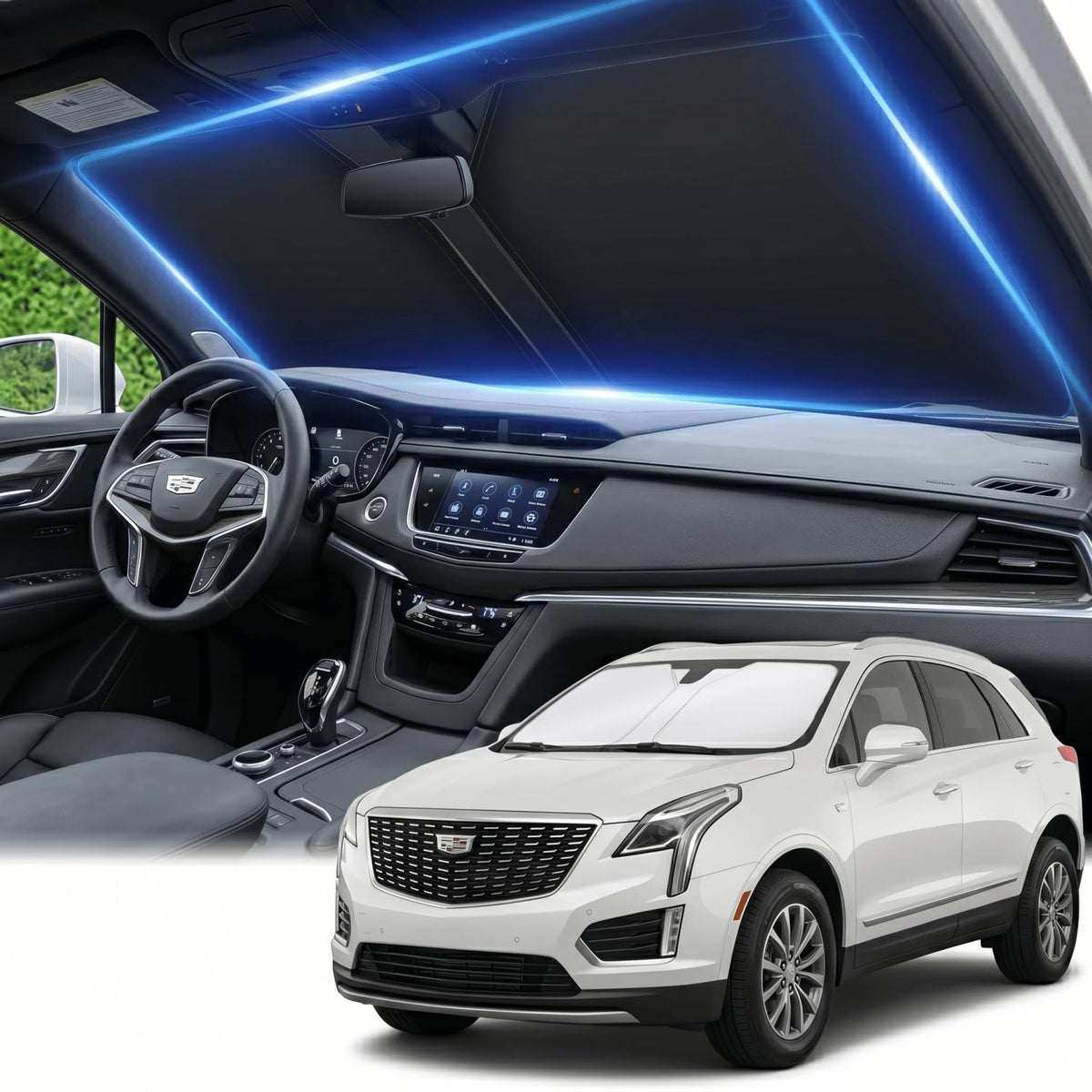 for Honda Accord 2018-2022 Windshield Sun Shade Front Window Shade Custom Fit Accord Accessories Sun Visor Foldable Shade Blocks UV Rays Summer Must Have Car Accessories