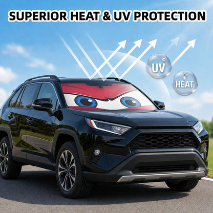 Car Windshield Sun Shade Umbrella, Univeral Fit Mid-Large Sedan & SUV