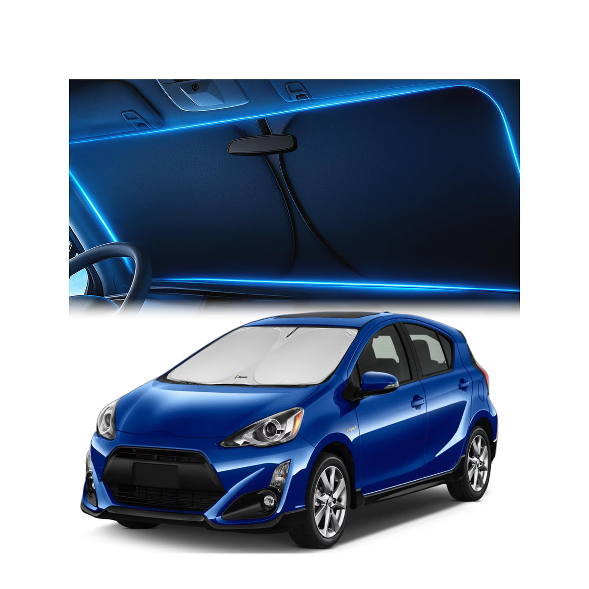 Magnelex Windshield Sun Shade for Kia K5 2021-2026 / Hyundai Sonata 2020-2026, Foldable Car Window Sunshade, Heat & UV Visor Cover, Reflective Front Shades Accessories