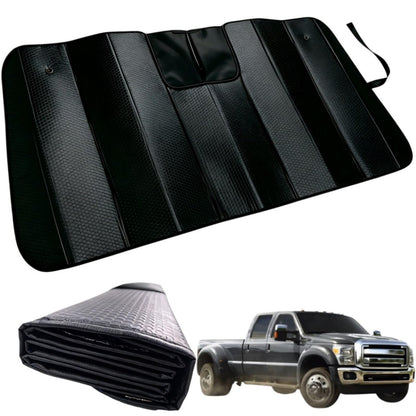 GWUSKDT Car Windshield Sunshade, Sun Protector,Foldable Front Window Shade-Thicken 5-Layer Bubble for Auto Windshield UV Protection and Heat Reflector 58"x 27.5" (Black)