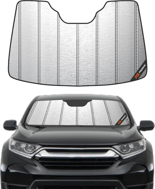 Pigenius Windshield Sunshade for 2007-2011 Honda CR-V, Metallic Silver Finish