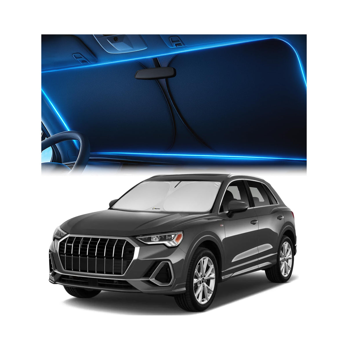Magnelex Windshield Sun Shade for Kia K5 2021-2026 / Hyundai Sonata 2020-2026, Foldable Car Window Sunshade, Heat & UV Visor Cover, Reflective Front Shades Accessories