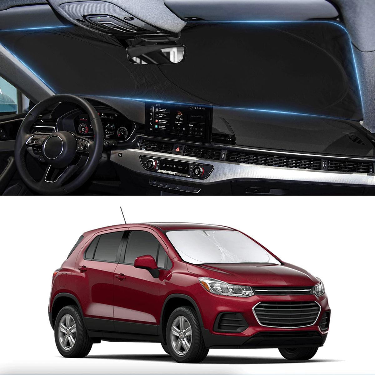 Windshield Sun Shade for Chevrolet Chevy Traverse LS, LT 2018-2026 Sunshade