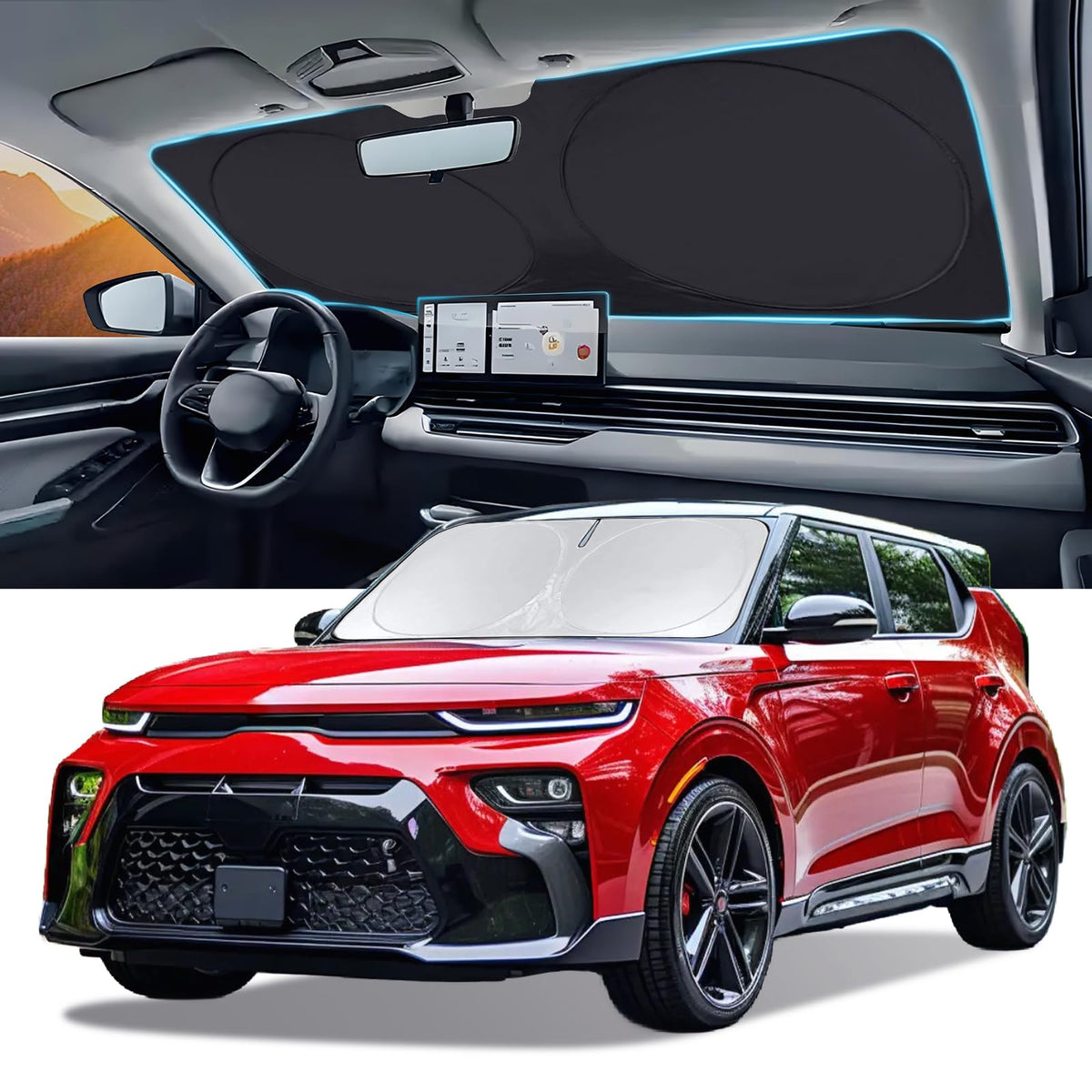Sun Shade for Audi A4 A5 Sportback S5 RS5 2018-2027 Windshield Sunshade