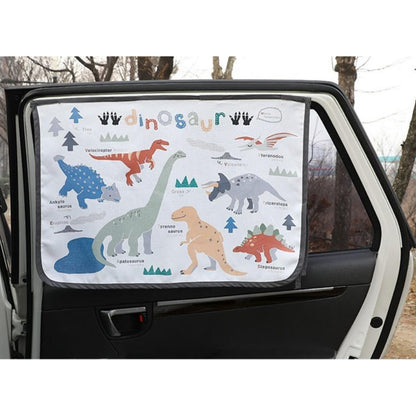 Magnetic Car Sun Shade Curtain for Side Window – Sun Blocker and UV Protector for Baby, Kids, and Pets – Universal Fit with Built-in Magnets for Steel-Framed Door (Be-Kids Alphabet)