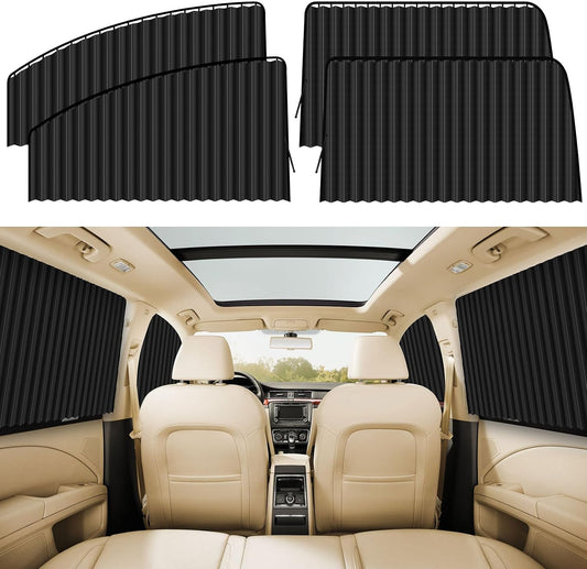 ZATOOTO Car Window Shades for Side Window, Magnetic Car Curtains, 4 Pack