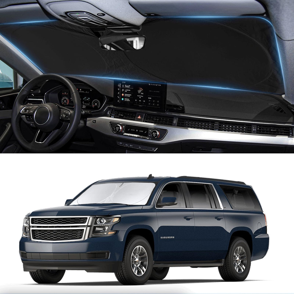 Windshield Sun Shade for Chevrolet Chevy Traverse LS, LT 2018-2026 Sunshade