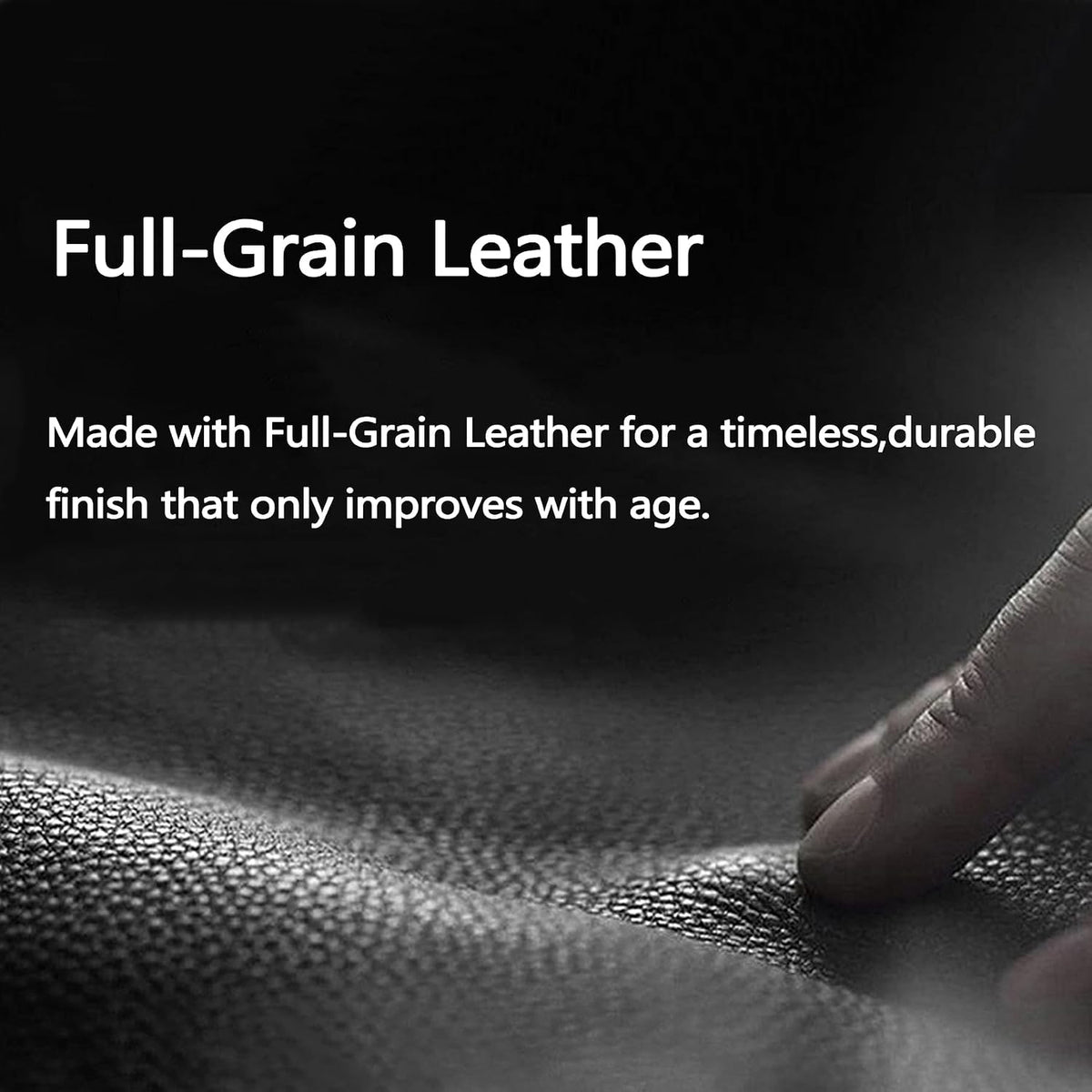 Yangday Leather Steering Wheel Cover for Ford F150 F250 F350, 15.5-16 inches Car Steering Wheel Cover with Anti-Slip Massage Particle (Black)