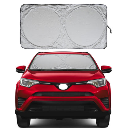 Car Windshield shade for Automotive windshield sunshades with Storage Pouch by A1 Sun Shade Foldable Truck Suv Front Window Shield Blocker Visor Protector Cover for Interior Accessories for Heat Large